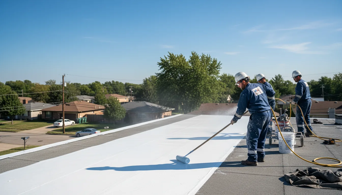 Commercial roof coating in Drexel, MO near me